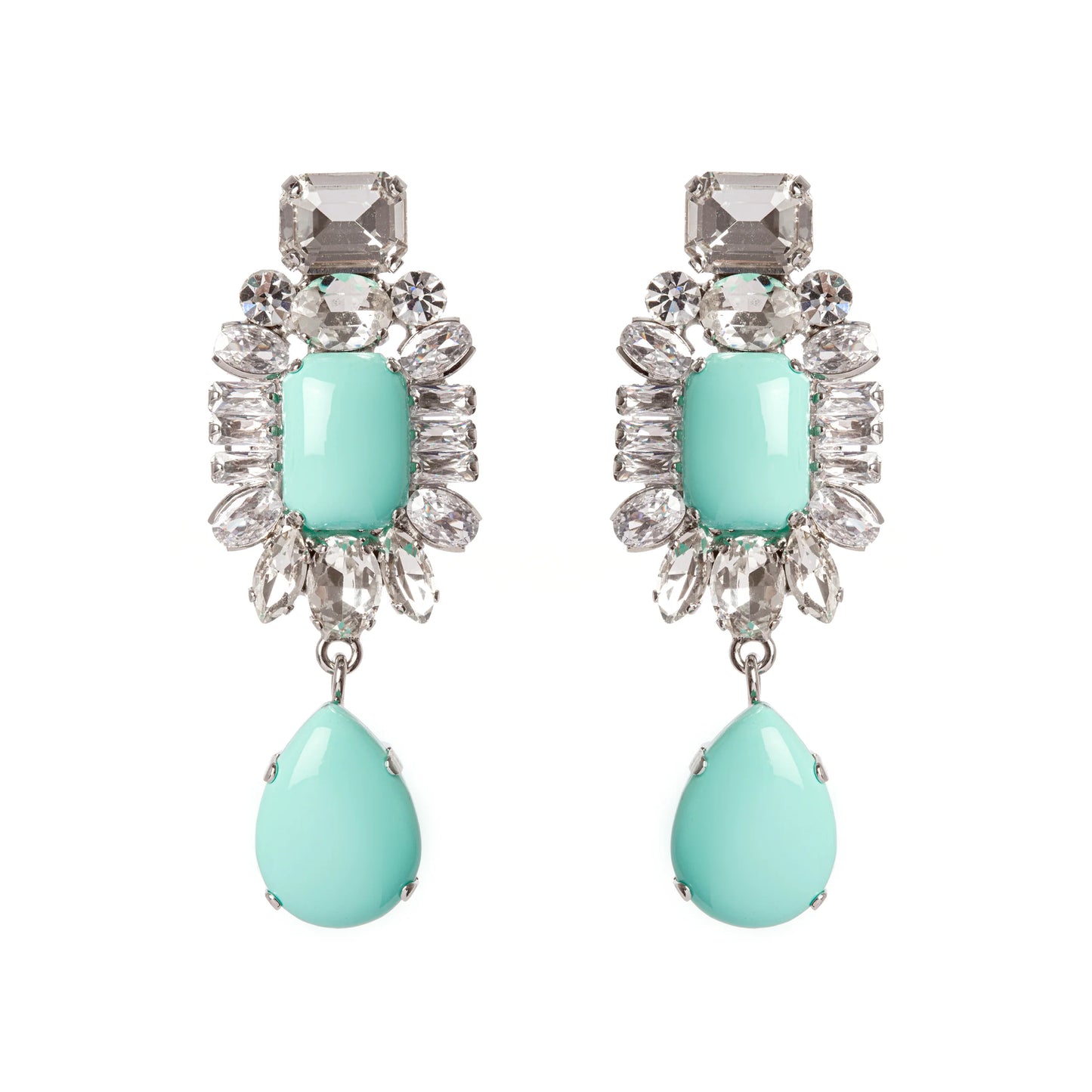 Orecchini charm e goccia Faville turchese - Turchese