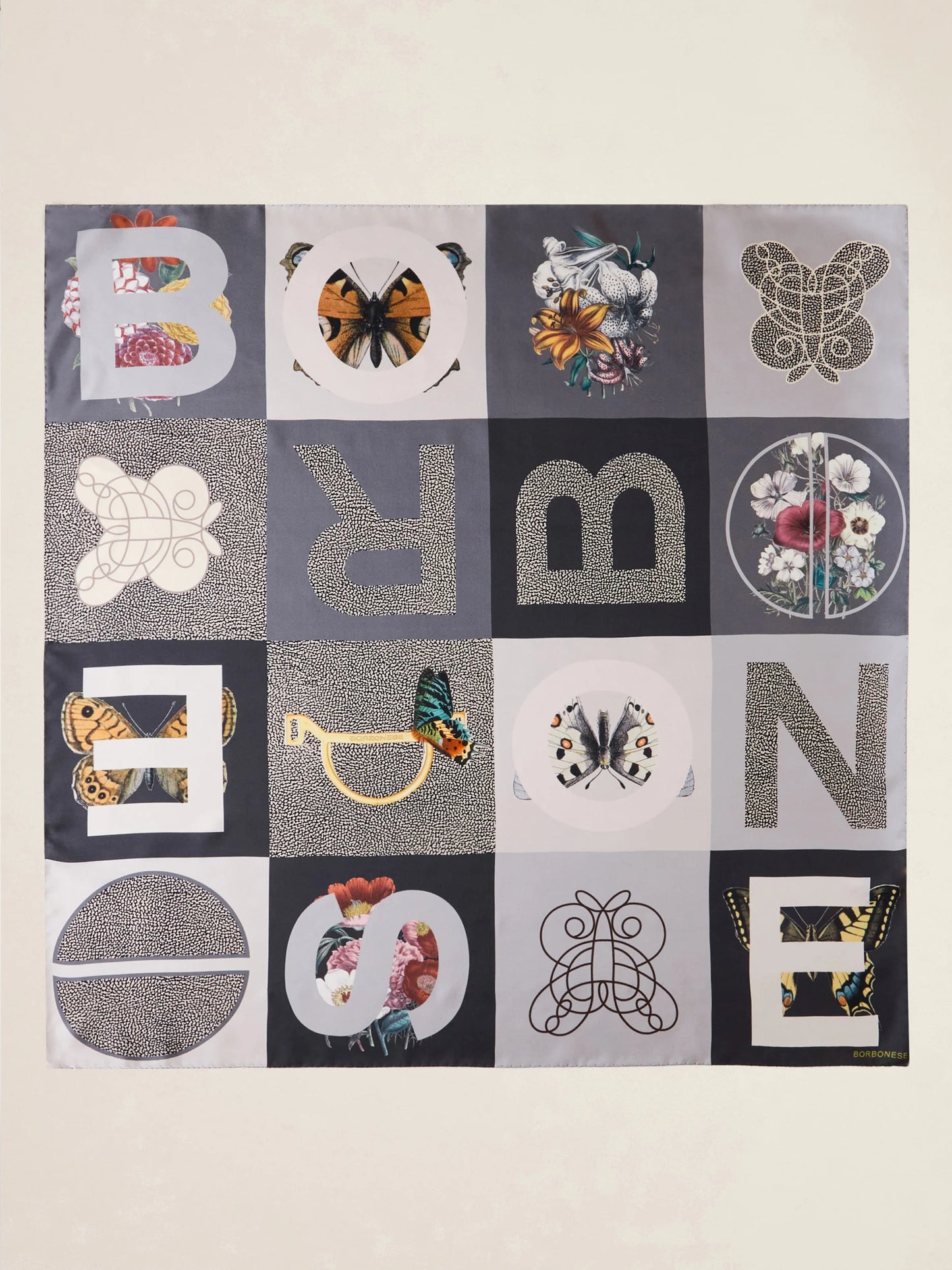 FOULARD BORBOBESE GRIGIO