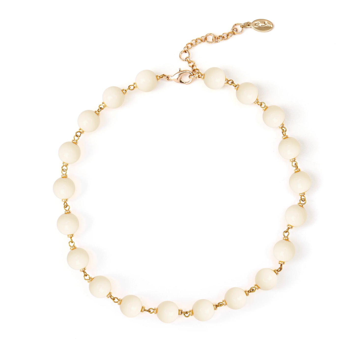 Girocollo a boule monocromatiche incatenate Bloom - Bianco