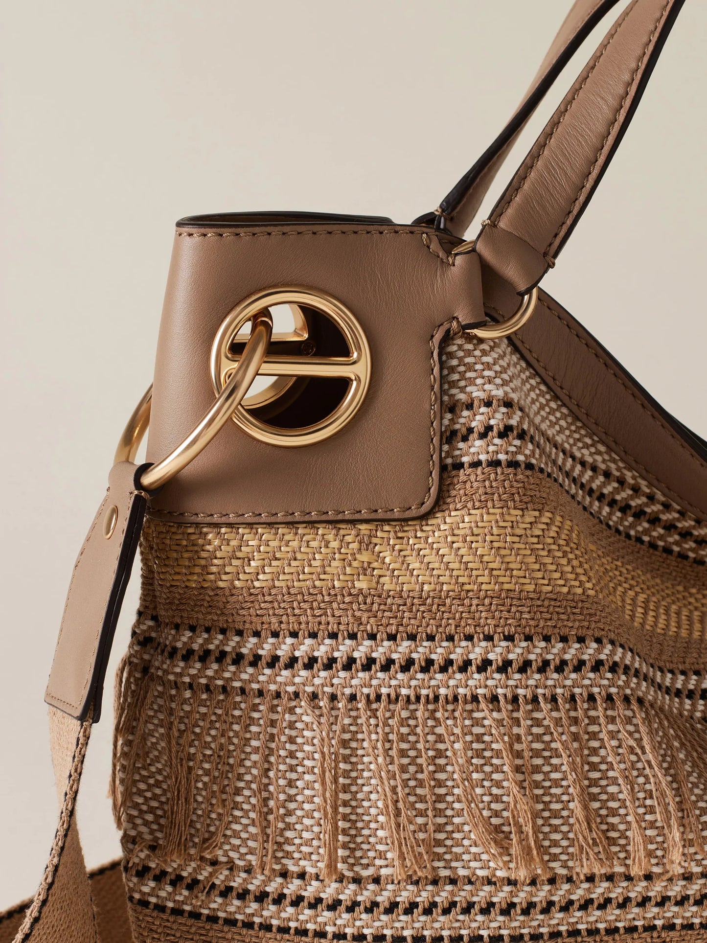 LONDON BORSA HOBO MEDIUM Borsa a mano in Tessuto jacquard