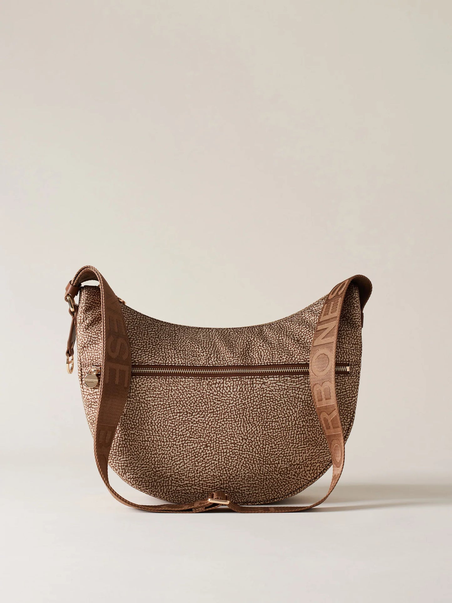 LUNA BAG MIDDLE Beige Hobo di Tessuto riciclato OP e Pelle (Copia)
