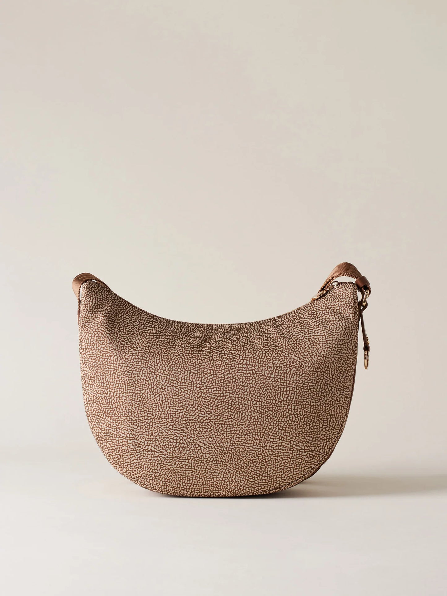 LUNA BAG MIDDLE Beige Hobo di Tessuto riciclato OP e Pelle (Copia)