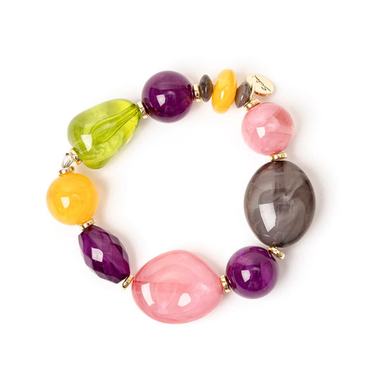 Bracciale elastico a grandi elementi Ester - Multicolor