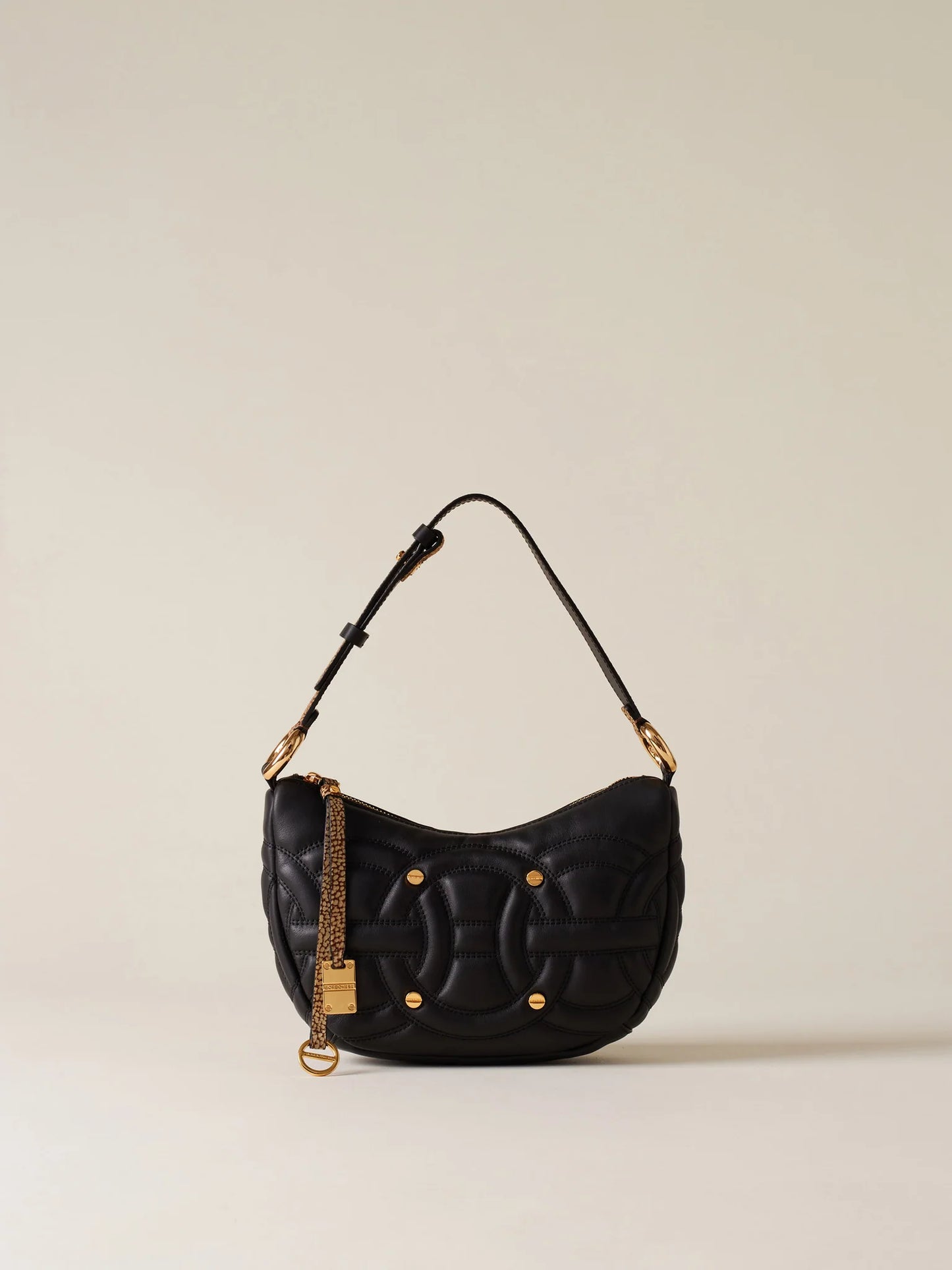 BORSA A SPALLA DI PELLE BORBONESE -RONDO' HOBO SMALL