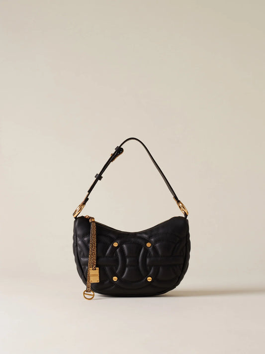 BORSA A SPALLA DI PELLE BORBONESE -RONDO' HOBO SMALL