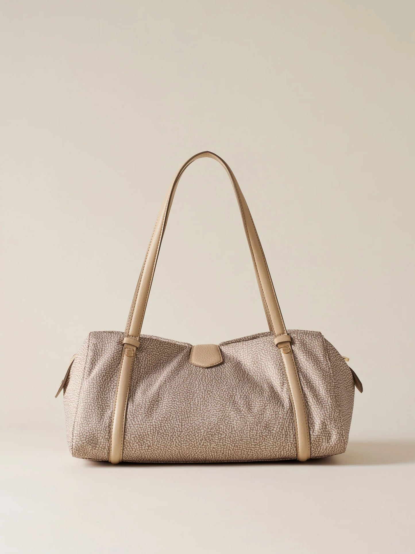 POCHE BAULETTO MEDIUM Borsa a spalla in tessuto riciclato Op e Pelle