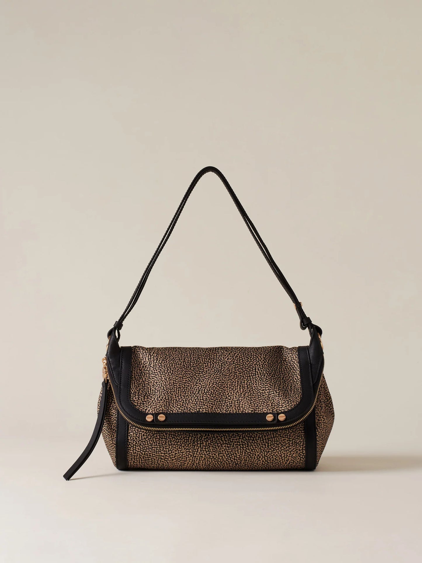 FRAME TRACOLLA SMALL Borsa a tracolla di Tessuto riciclato Op e Pelle