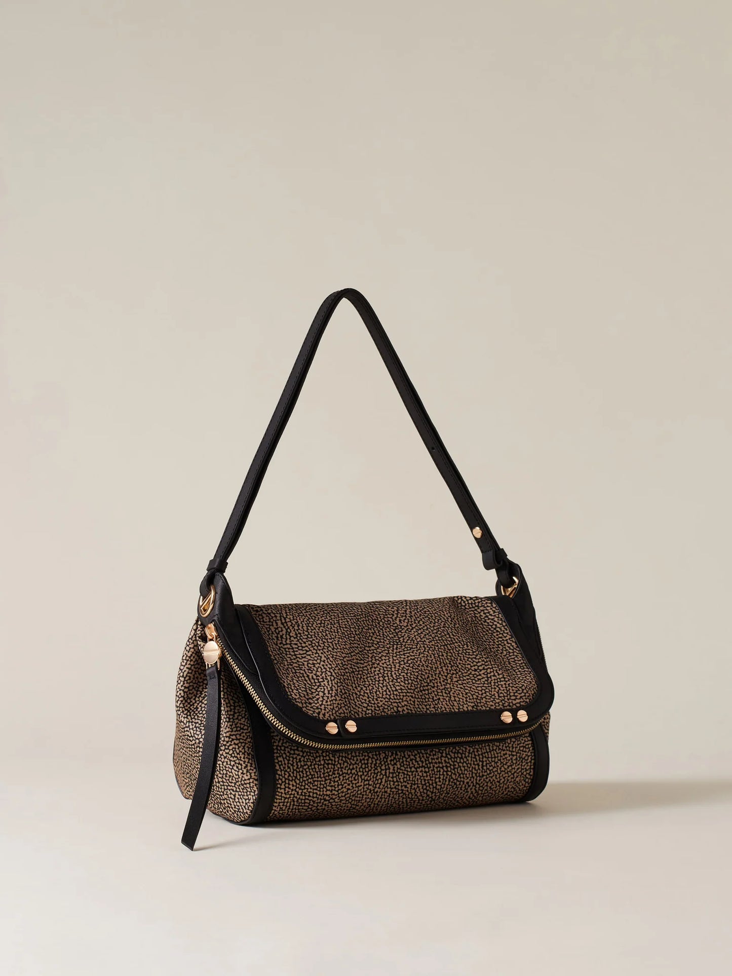 FRAME TRACOLLA SMALL Borsa a tracolla di Tessuto riciclato Op e Pelle