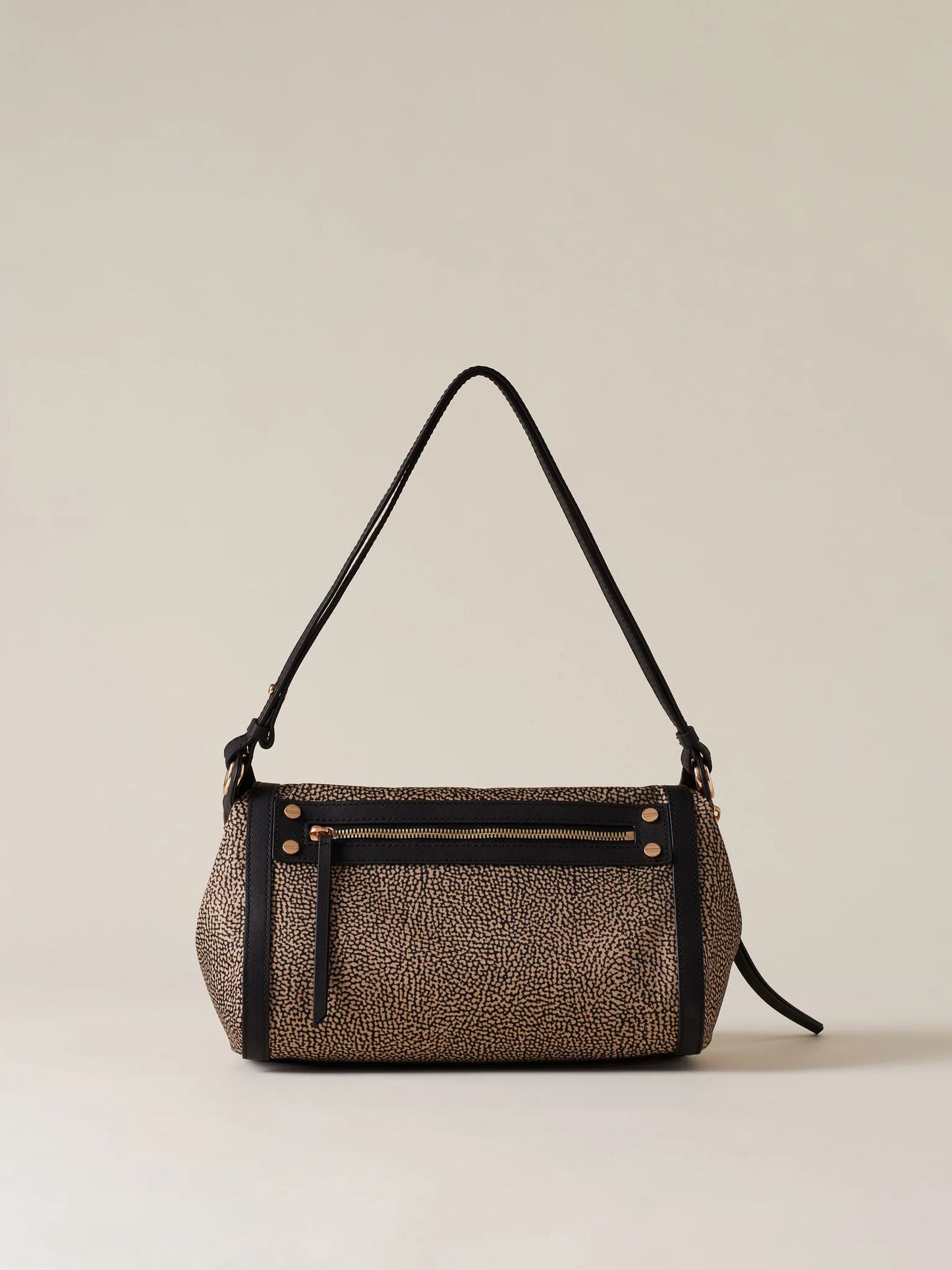 FRAME TRACOLLA SMALL Borsa a tracolla di Tessuto riciclato Op e Pelle