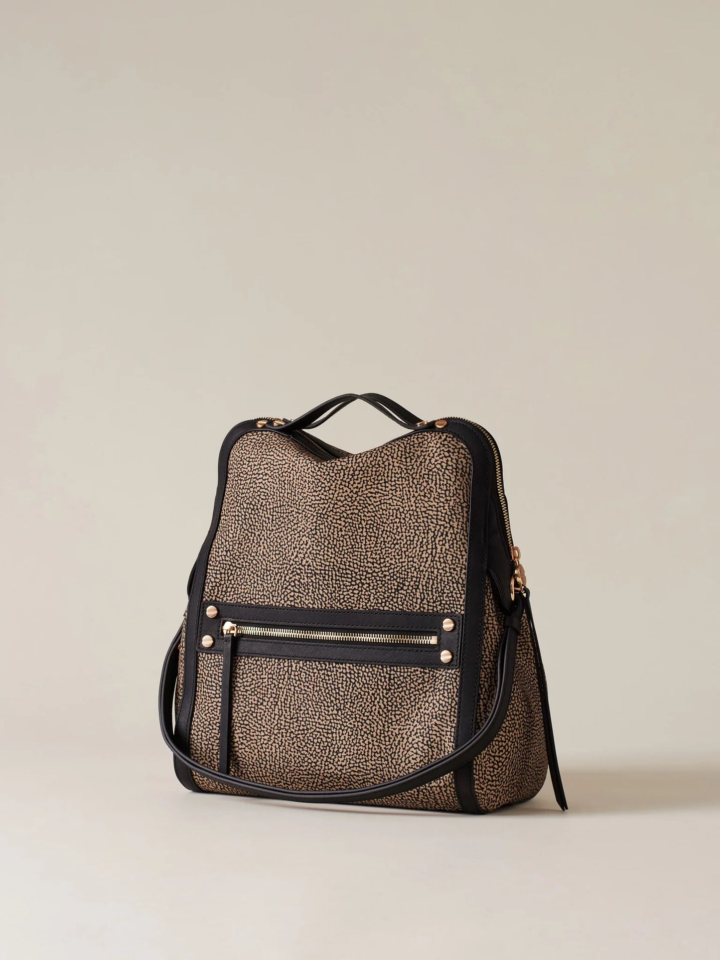 FRAME TRACOLLA SMALL Borsa a tracolla di Tessuto riciclato Op e Pelle