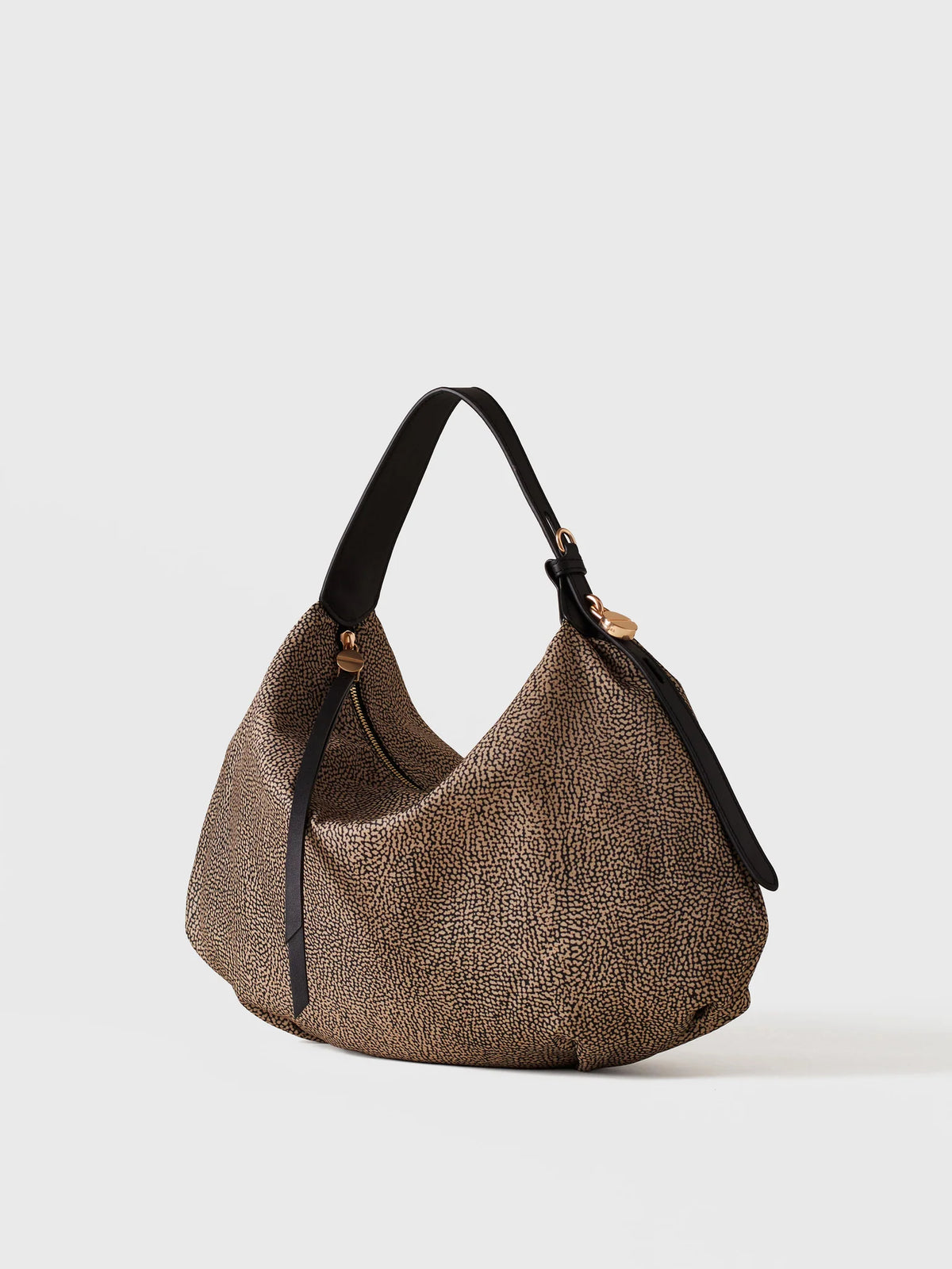 PRIVE BORSA HOBO MEDIUM Borsa a spalla in Tessuto riciclato Op e Pelle