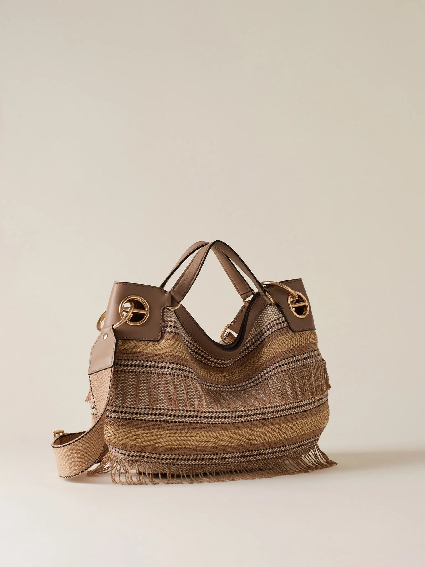 LONDON BORSA HOBO MEDIUM Borsa a mano in Tessuto jacquard