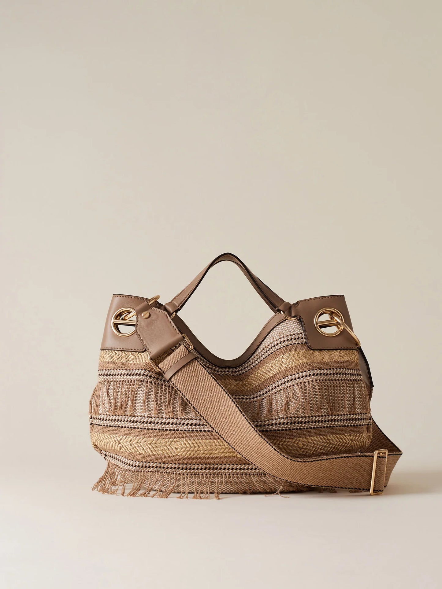 LONDON BORSA HOBO MEDIUM Borsa a mano in Tessuto jacquard