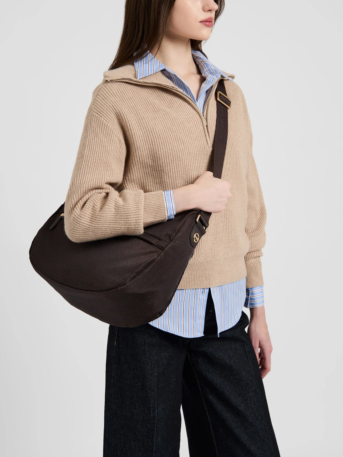 LUNA BAG MEDIUM Borsa a tracolla in tessuto Op