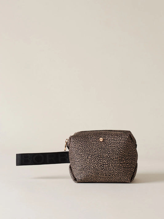 COSMETIC CASE SMALL Beauty di Tessuto Riciclato OP e Pelle