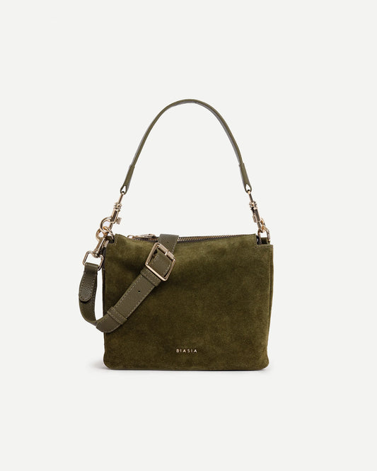 FEATHER SMALL  BORSA A MANO IN CAMOSCIO