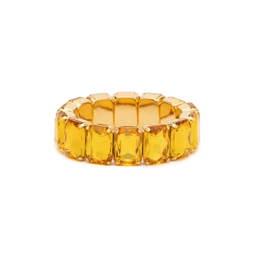 Bracciale elasticizzato Ottagoni medium Luce Giallo