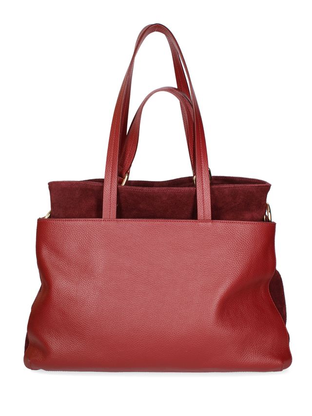 SHOPPING IN PELLE  E SUDE RUBINO MYBEST BAG