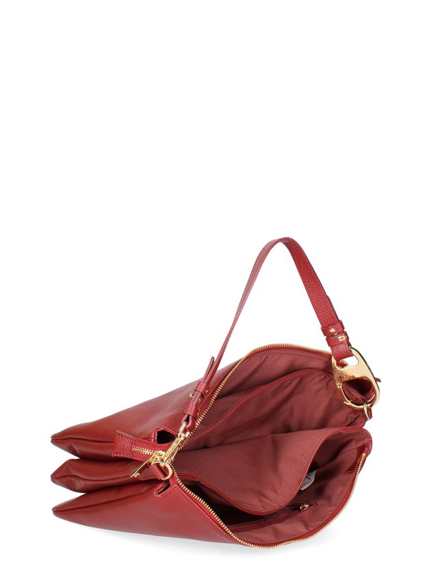 SHOULDER BAG BIG CON TRE SCOMPARTI  PELLE