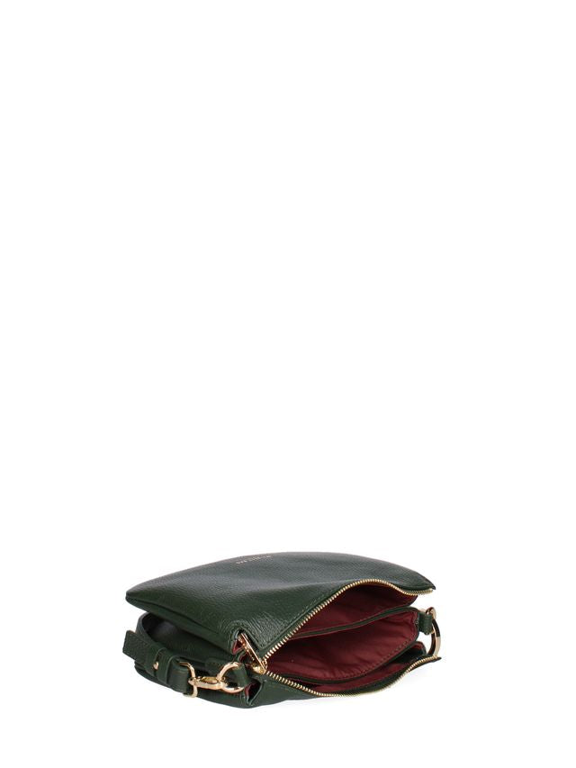 SHOULDER BAG PELLE CON TRE SCOMPARTI  SMALL VERDE